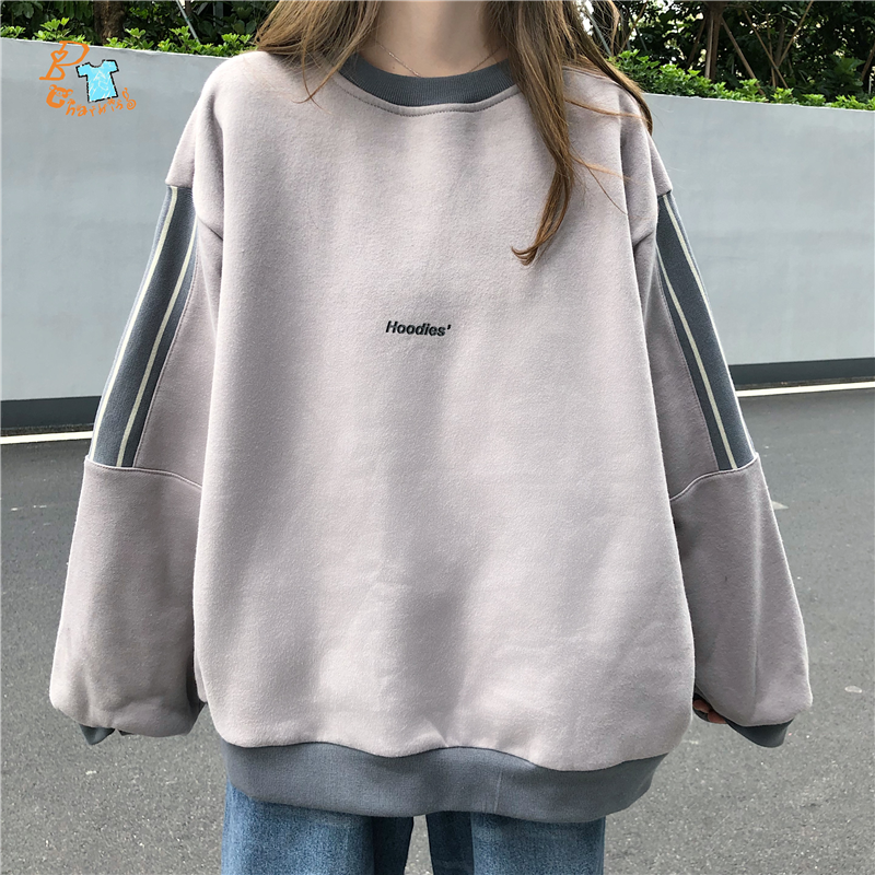 Áo nỉ sweater cổ trofnpc Hàn Quốc đơn giản dành cho nữ | BigBuy360 - bigbuy360.vn