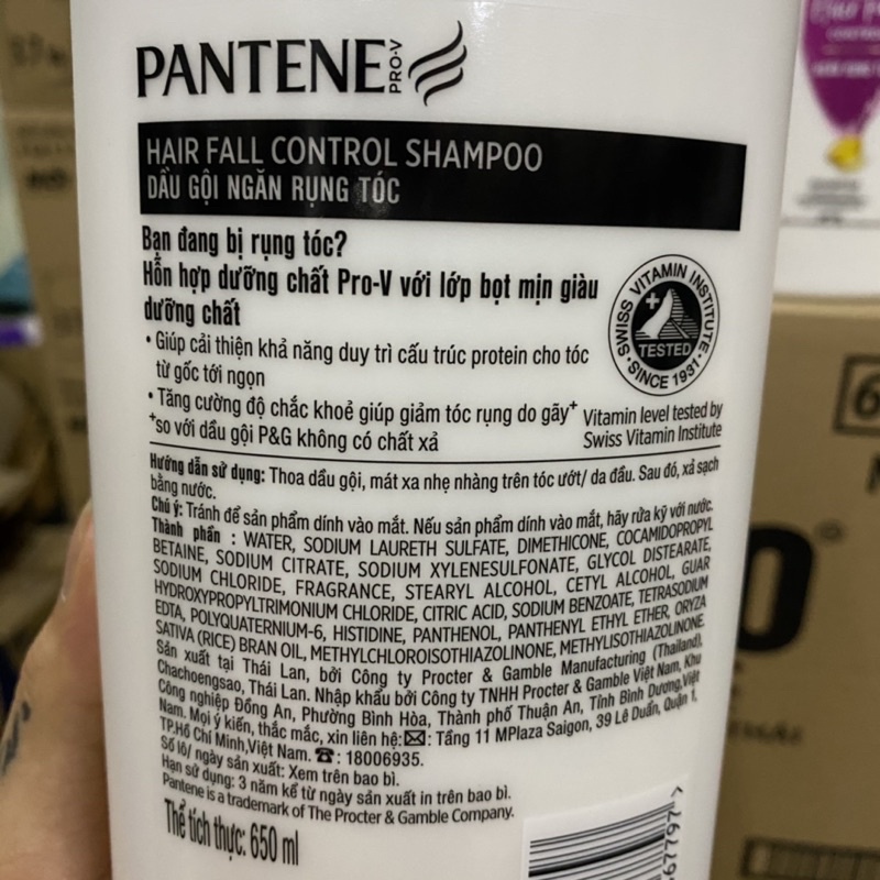 Dầu gội dưỡng chất ngăn rụng tóc Pantene chai 650ml