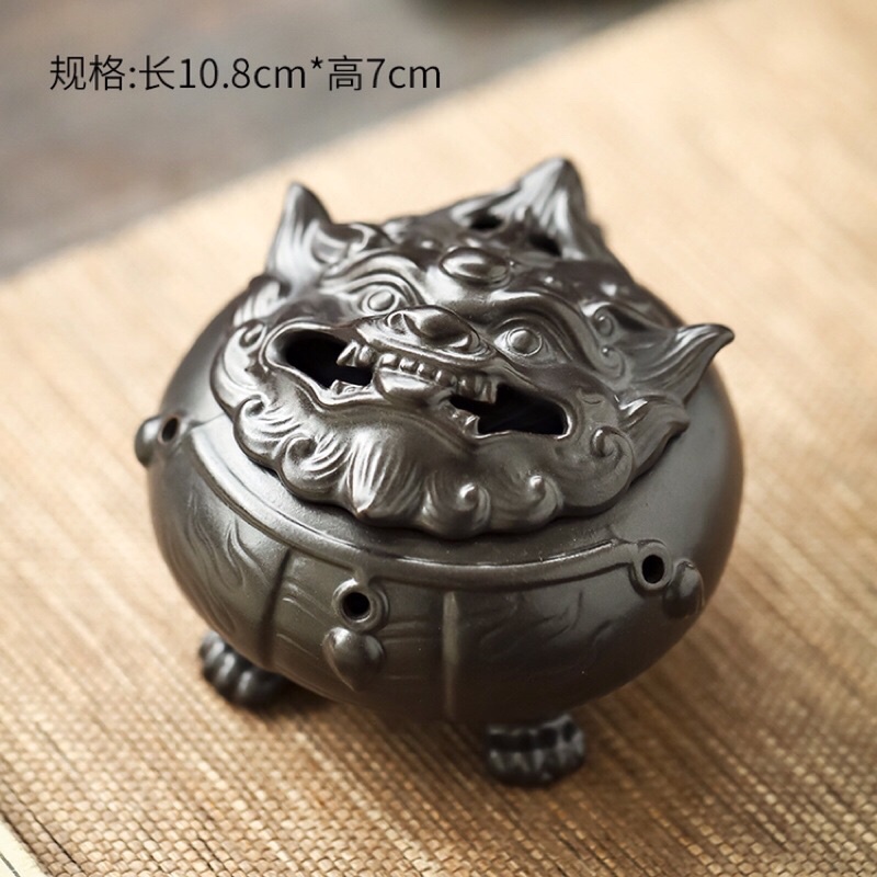 Lư xông trầm Kỳ Lân —Kích thước cao: 7.5cm- đường kính lọt lòng : 6.8cm—phủ bì: 11cm.