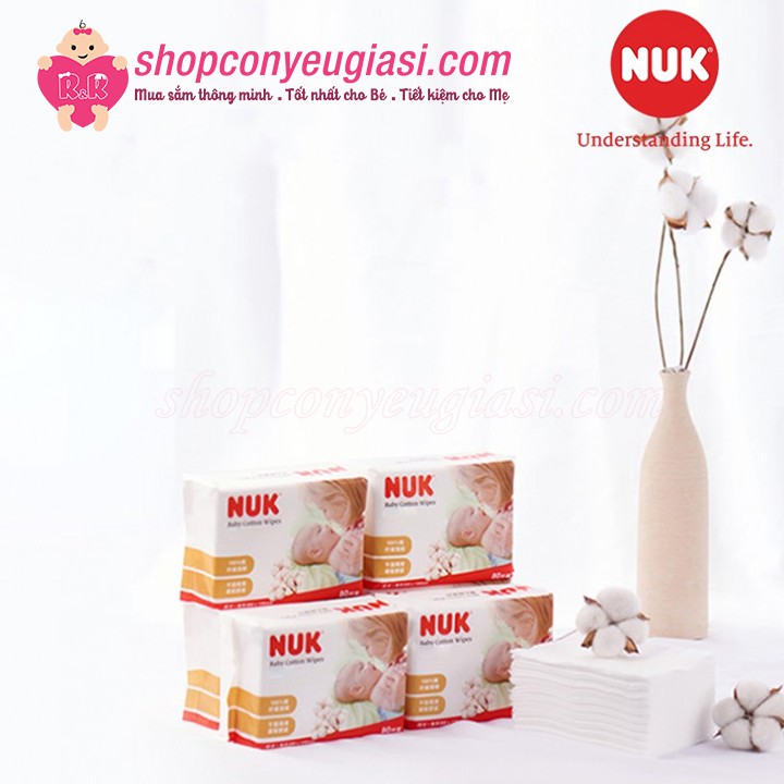 Khăn Vải Khô Đa Năng Nuk 80 tờ NU 33695