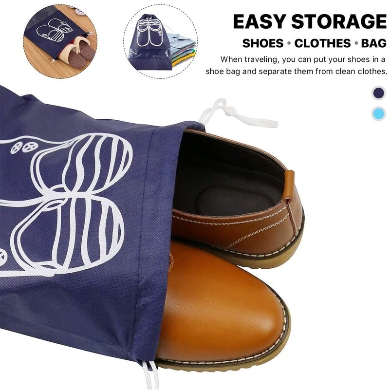 Túi đựng Giày Chống Bụi Du Lịch Vải Không Dệt Chùm Miệng Bao Giày Ký Túc Xá Hộ Gia đình