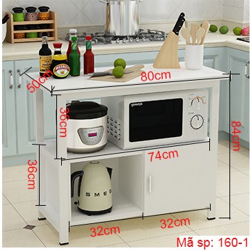 Kệ lò vi sóng, lò nướng  Khung sắt, Gỗ MDF  YL160-1 - 80x84x50 cm | BigBuy360 - bigbuy360.vn