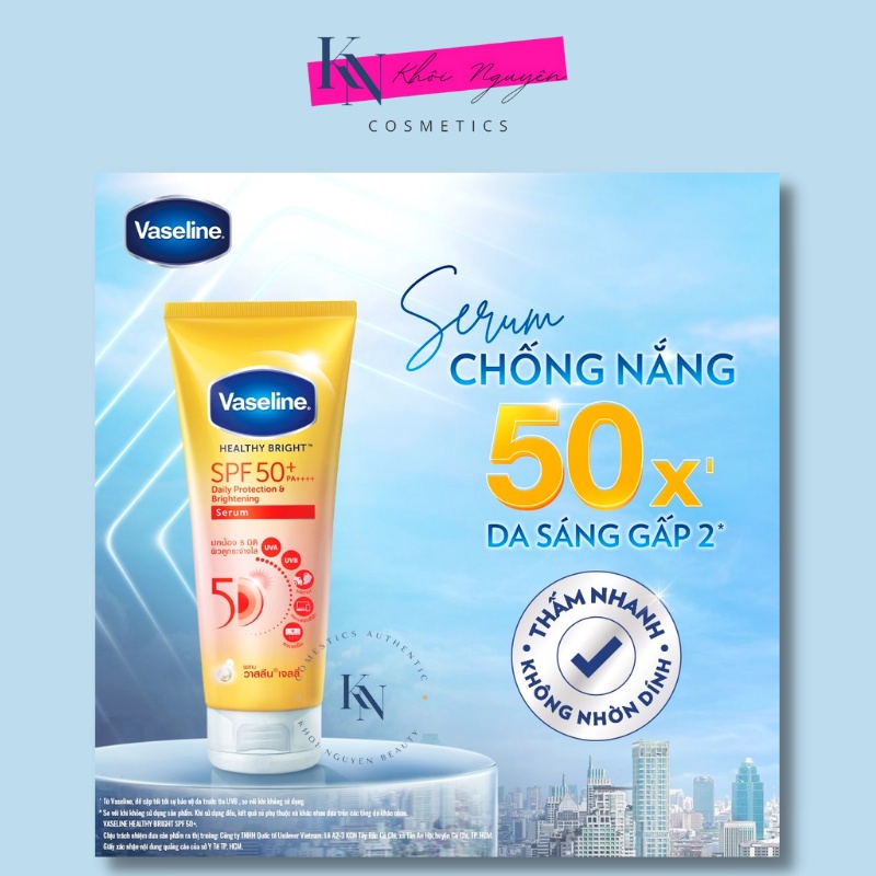 Sữa Dưỡng Thể Vaseline 50x, Serum chống nắng cơ thể bảo vệ da với SPF50 + PA ++++ dưỡng da sáng khoẻ mịn màng 320ml