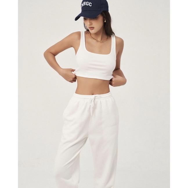 Áo H&M Cotton Crop Top Chính Hãng Đủ Bill