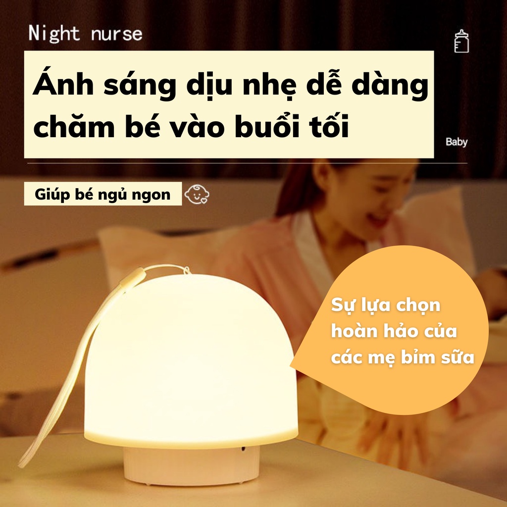 Đèn ngủ bảo vệ mắt cho bé sơ sinh và mẹ an toàn, siêu tiện lợi, hỗ trợ sạc bằng USB