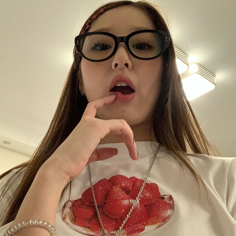 Áo Thun Cotton Ngắn Tay Ôm Dáng Phong Cách Retro Mỹ Cho Nữ