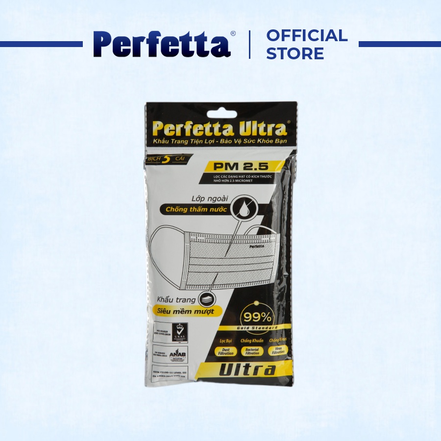 Gói Khẩu trang y tế 4 lớp Perfetta Ultra Xuất Khẩu