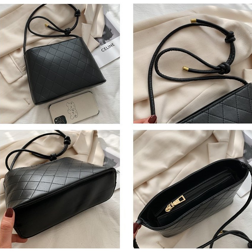 TÚI ĐEO CHÉO NỮ, TÚI DA TRẦN TRÁM DÂY BUỘC THỜI TRANG HÀN QUỐC BH 495 | BigBuy360 - bigbuy360.vn