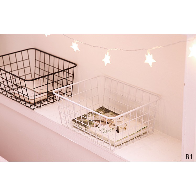 Rổ kim loại hình chữ nhật | BigBuy360 - bigbuy360.vn