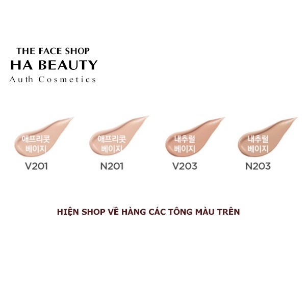 Kem nền che khuyết điểm trang điểm đa năng dưỡng ẩm lâu trôi The Face Shop Ink Lasting Foundation Slim Fit Ex SPF30 PA++