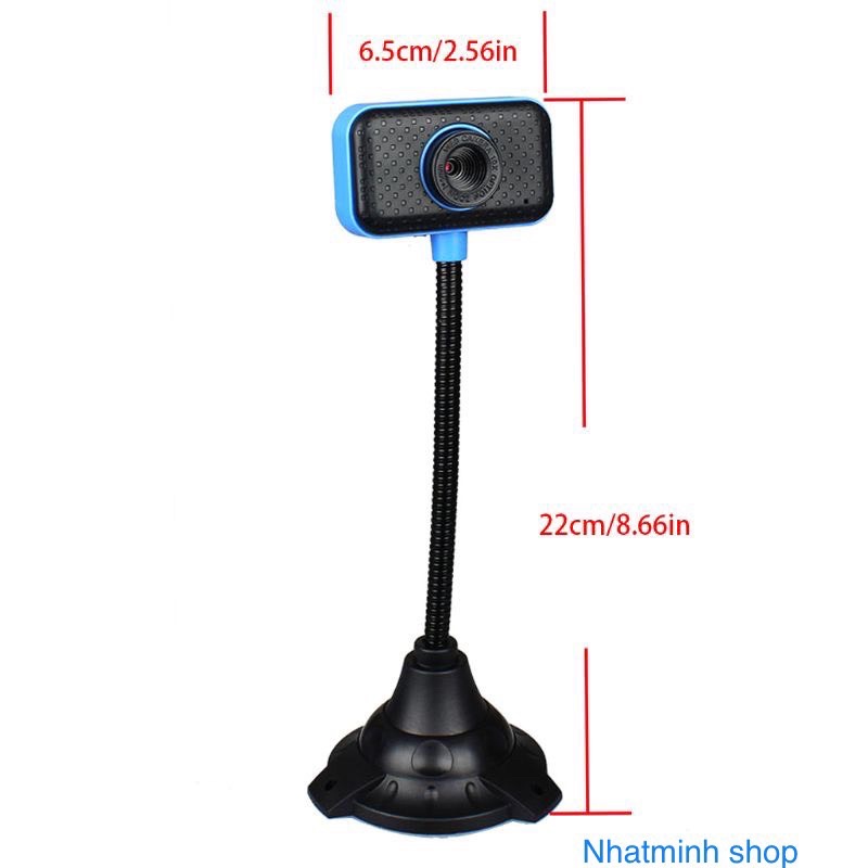 Webcam USB độ nét cao tích hợp micro giảm tiếng ồn để máy tính để bàn tiện dụng