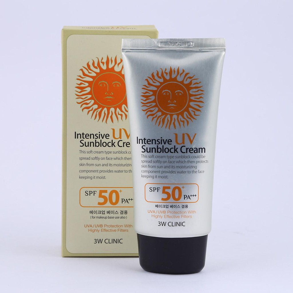 Kem Chống Nắng 3W Clinic Intensive UV Sunblock Cream SPF 50++ PA+++