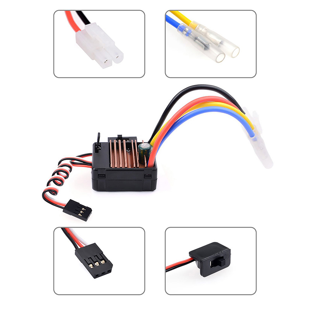 Động Cơ Chổi Than SURPASS HOBBY 550 12T 21T 27T 35T Với ESC 60A ESC  Cho Xe Điều Khiển Từ Xa Axial RC4WD 1 / 10