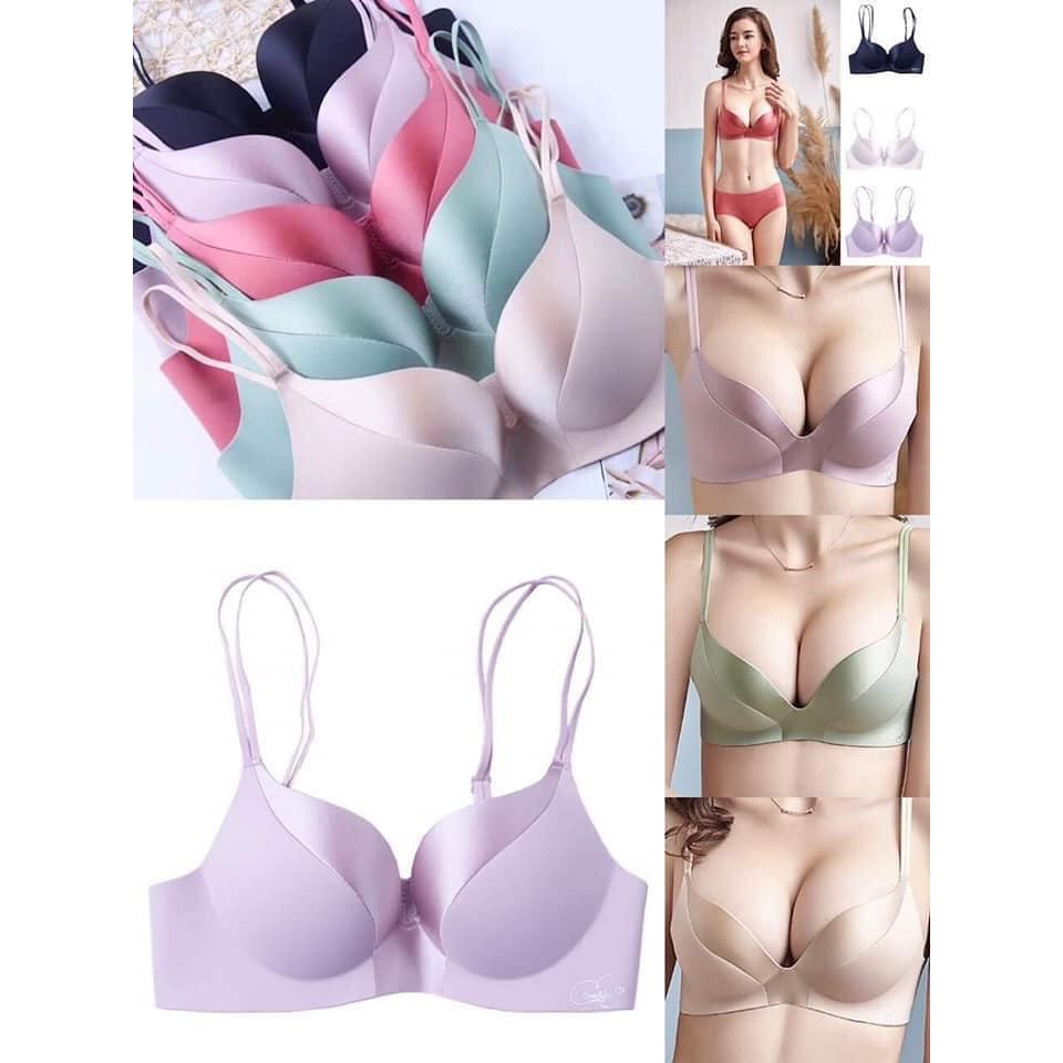 Áo lót nữ Su phối lụa trơn Nâng đẩy MIDORI, tạo khe cực xinh