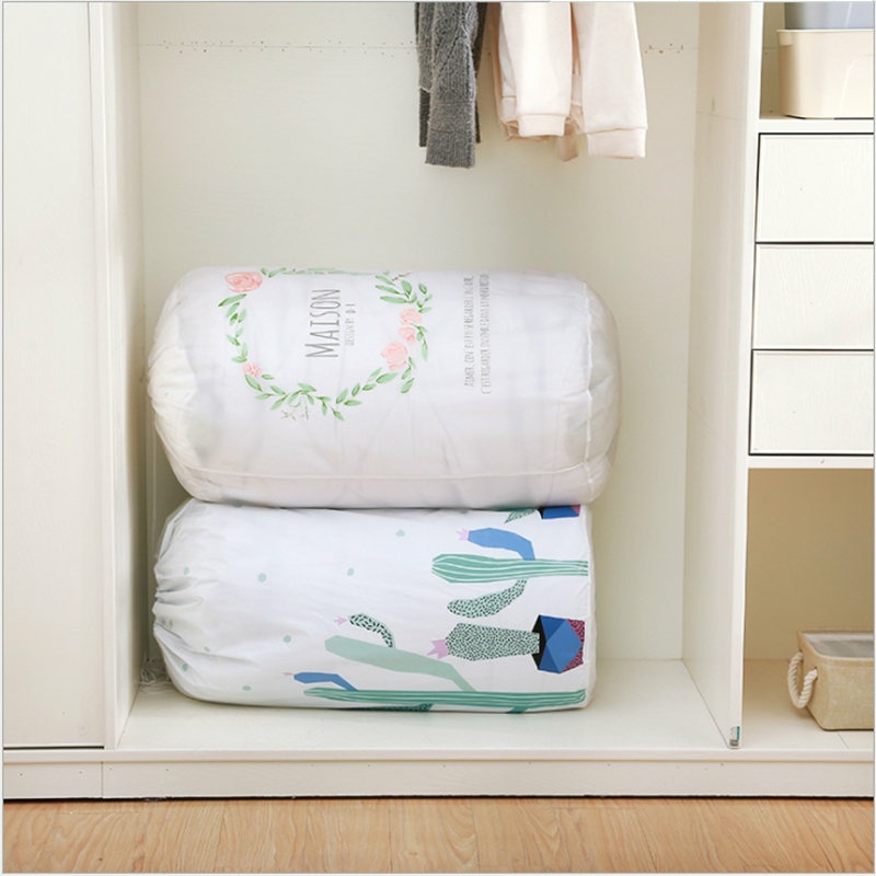 Túi đựng chăn màn quần áo chất liệu PEVA có dây rút