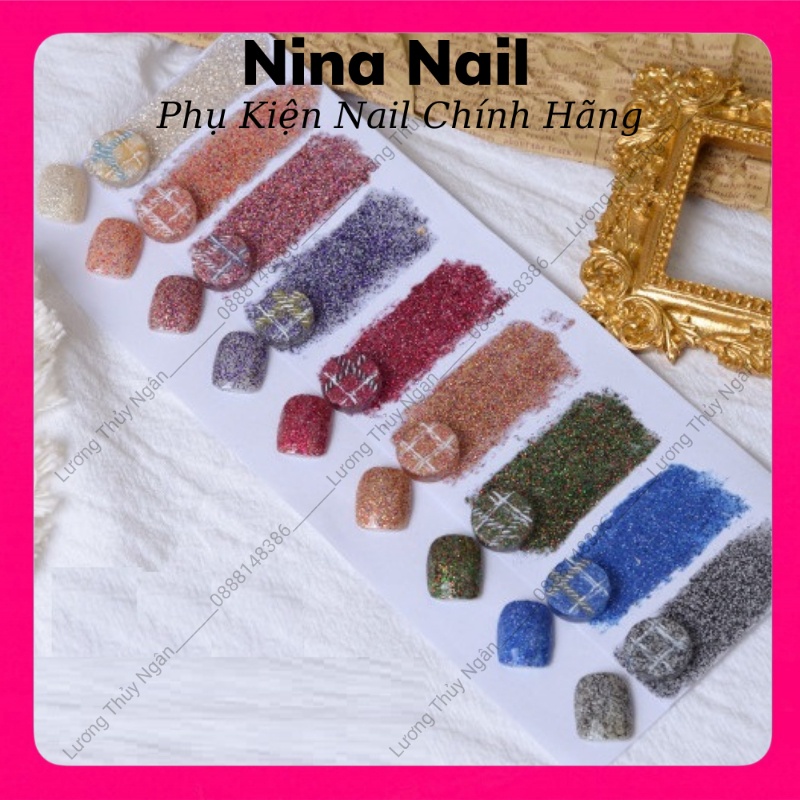 Set Sơn Gel Nhũ Dạ 9 Màu Siêu Hot Tặng Kèm Bảng Màu