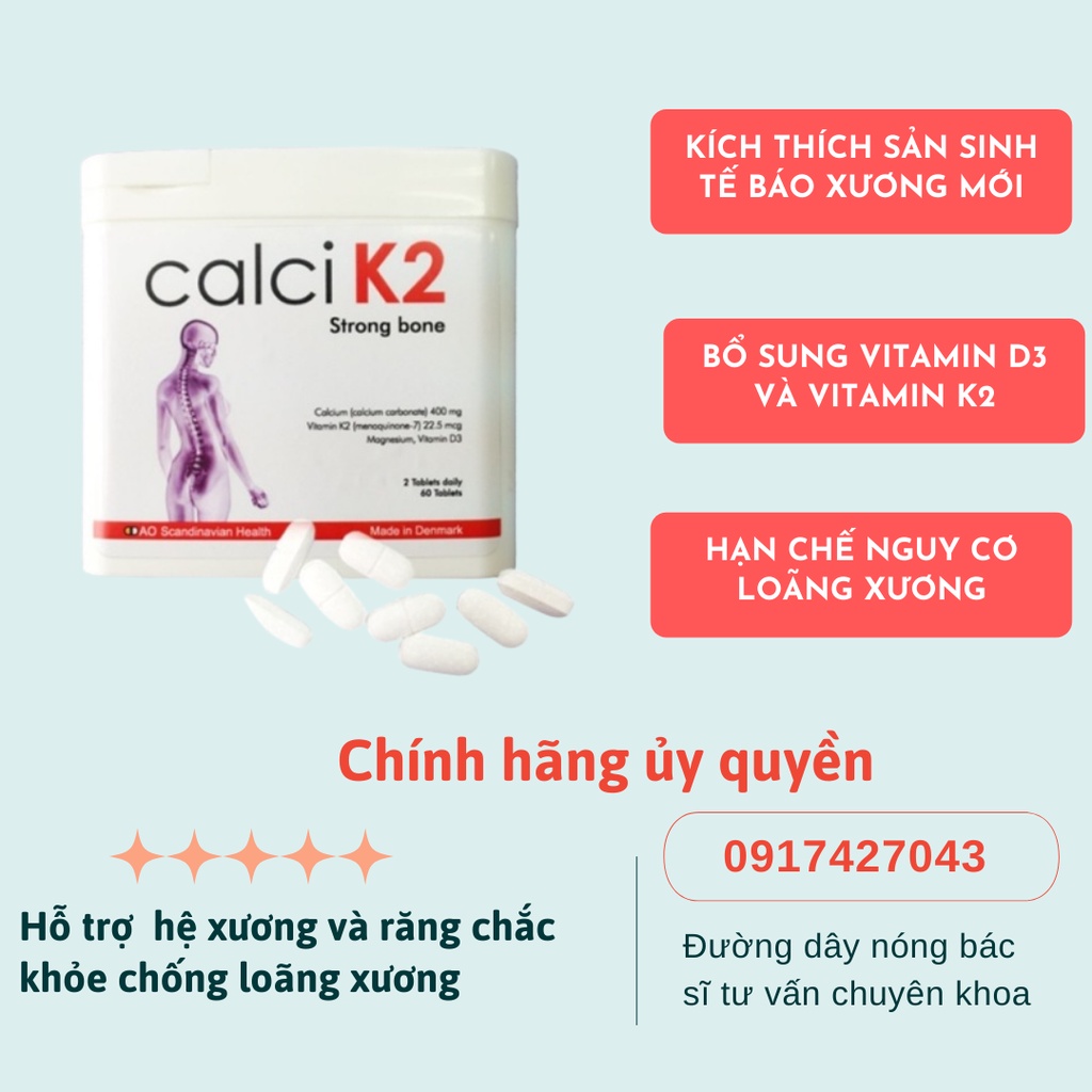 Canxi K2 bổ sung Vitamin và cải thiện tình trạng thiếu calci ✅CHÍNH HÃNG✅ Bác sĩ Thanh Lam