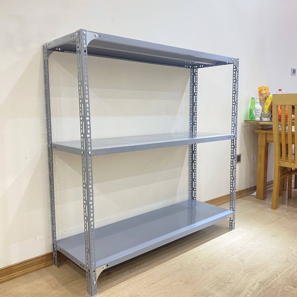 Kệ sắt v lỗ đa năng 2,3,4,5 tầng Dài 1m x Rộng 0,3m x Cao 0,6-0,8-1-1,2-1,5m