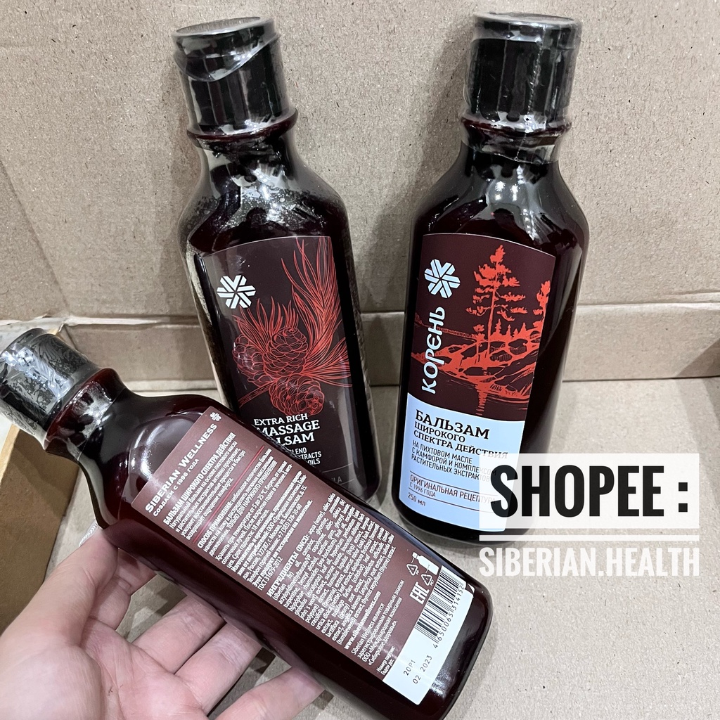 Dầu massage Balsam - Dầu thơm Siberian Pure Herbs Collection Extra Rich Massage Balsam - Siberian Wellness - 250ml