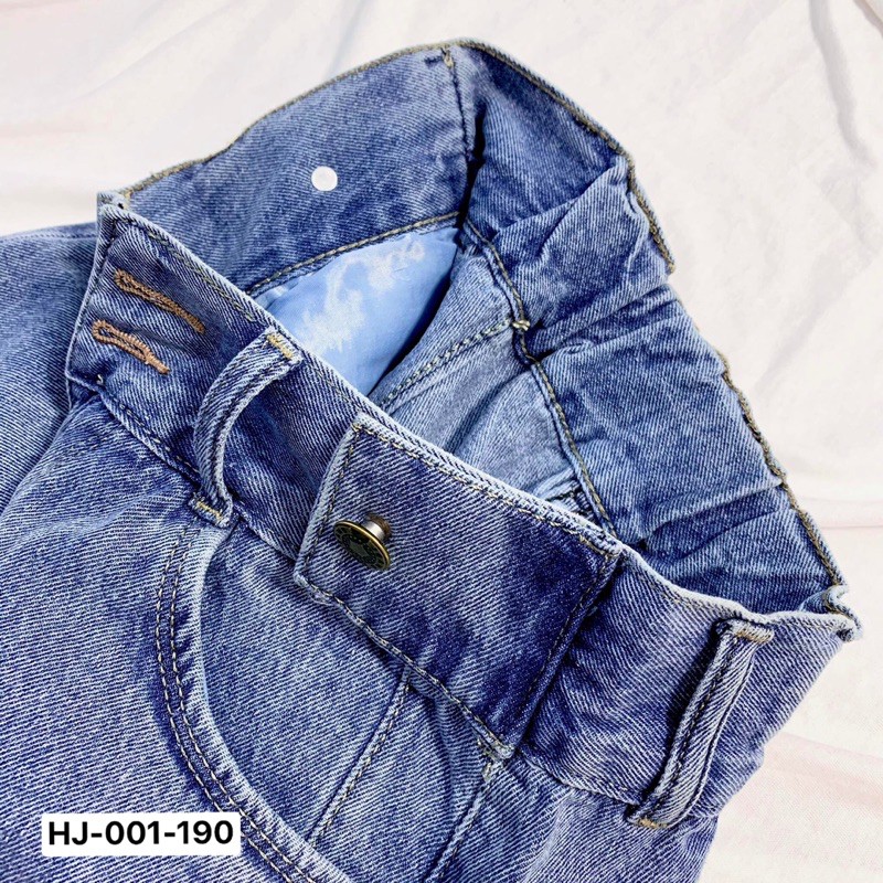 Quần Baggy Jean Nữ Hack Dáng HJ-001 | Cạp Cao | Vải Wash Xịn