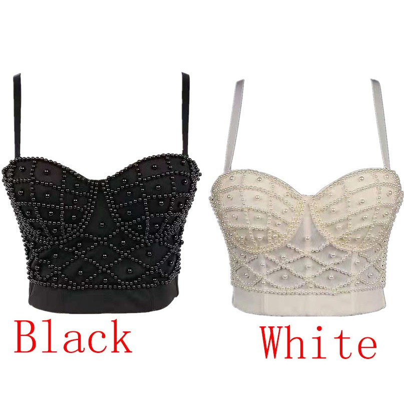 Áo Croptop Sát Nách Đính Đá Lấp Lánh Thiết Kế Thanh Lịch