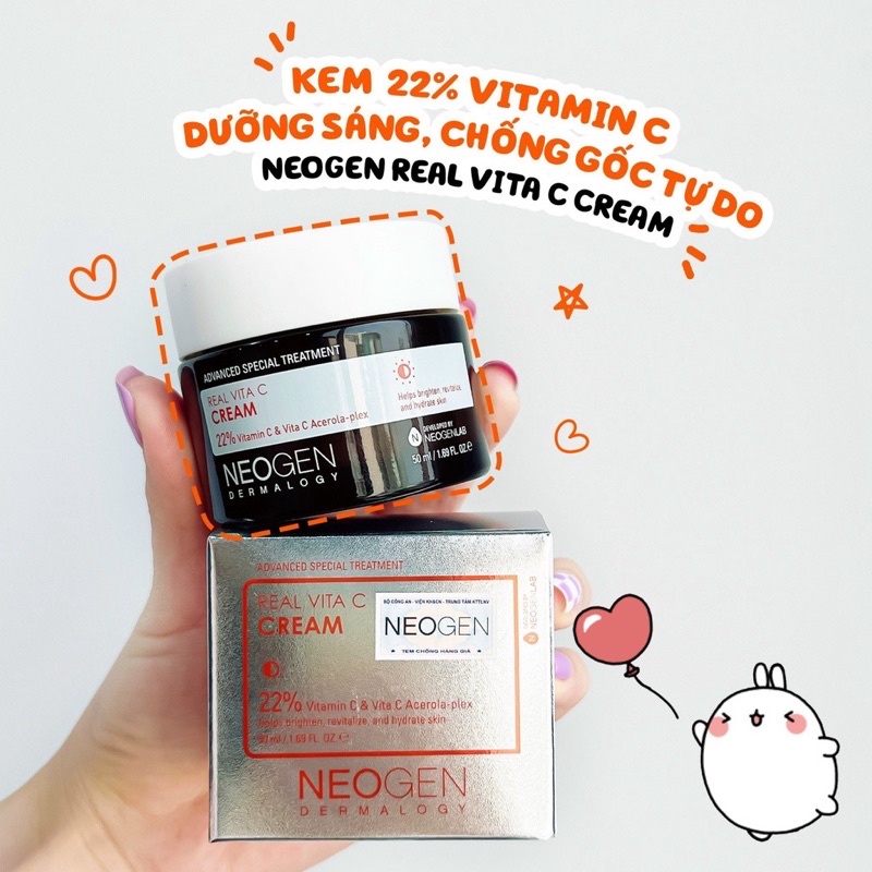Kem Dưỡng Vitamin C Dưỡng Sáng Giảm Viêm Neogen Real Vita C Cream 50ml