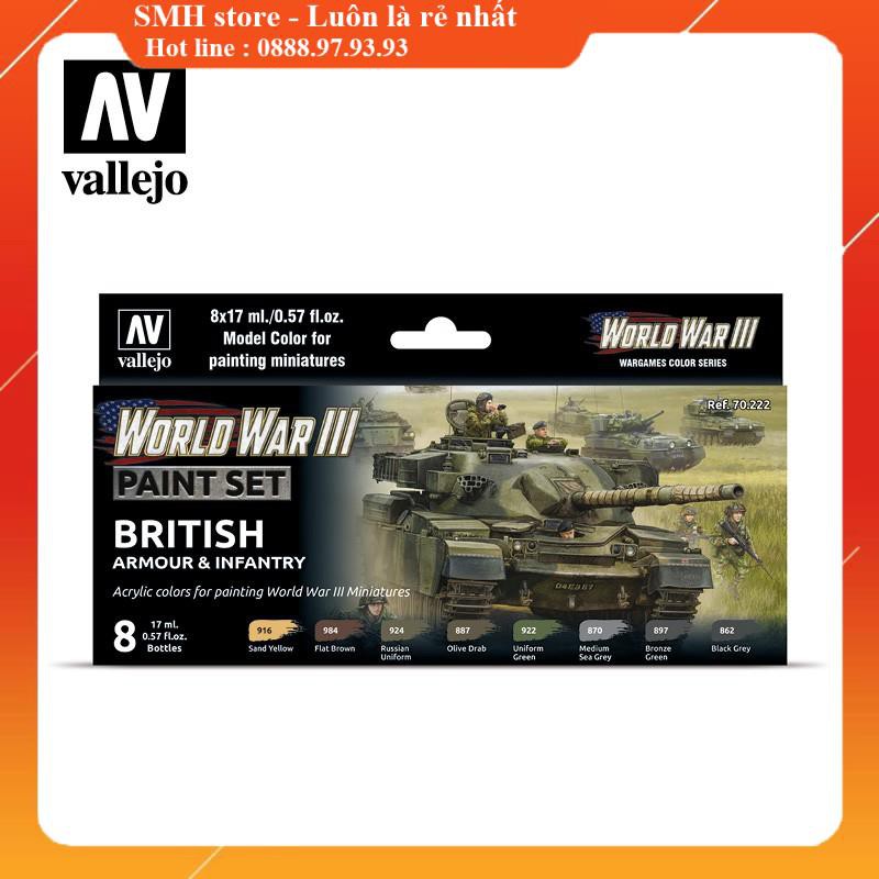 Bộ màu sơn mô hình cao cấp vallejo 70222