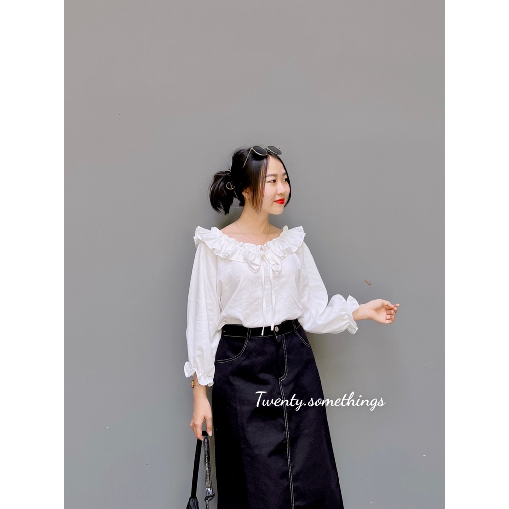 ÁO CROPTOP THẮT NƠ LƯNG PHỐI REN (video/ảnh thật/ sẵn) | BigBuy360 - bigbuy360.vn