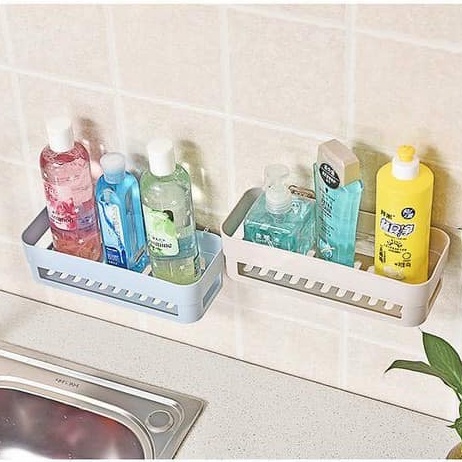 Kệ nhựa treo tường nhà tắm, nhà bếp dán tường chịu lực