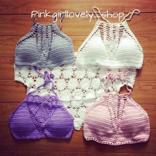 Bikini áo móc len