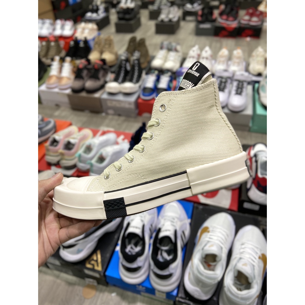Giày RickOwens Drkshdw x Converse Turbodrk 2 màu đen trắng