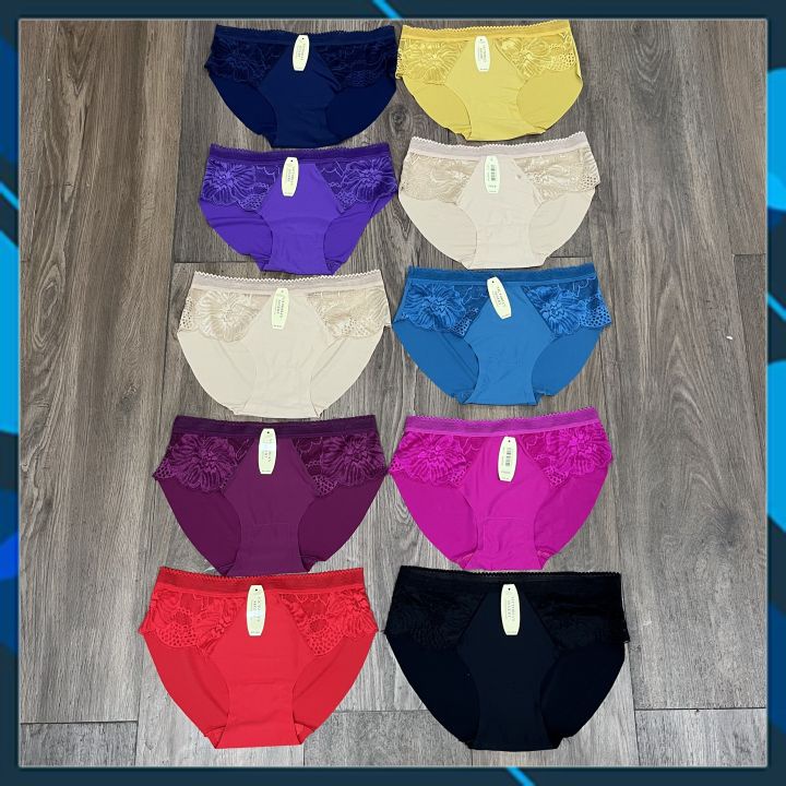 Com bo 10 quần chip nhật Cotton Dệt Kim 100% kháng khuẩn thông hơi thoáng mát tôn dáng vòng ba gợi cảm, mã hàng v130