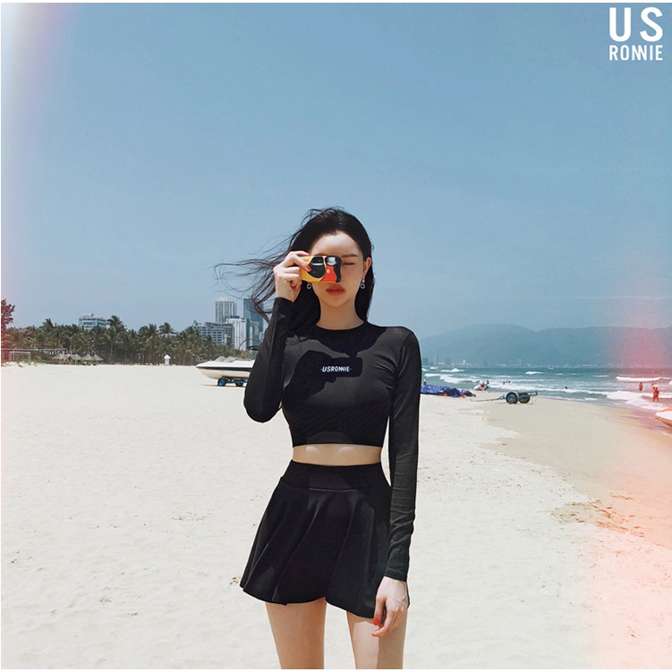 Đồ bơi nữ kín đáo đi biển QUEEN BIKINI Bikini váy 2 mảnh Quảng châu BIK46 | BigBuy360 - bigbuy360.vn