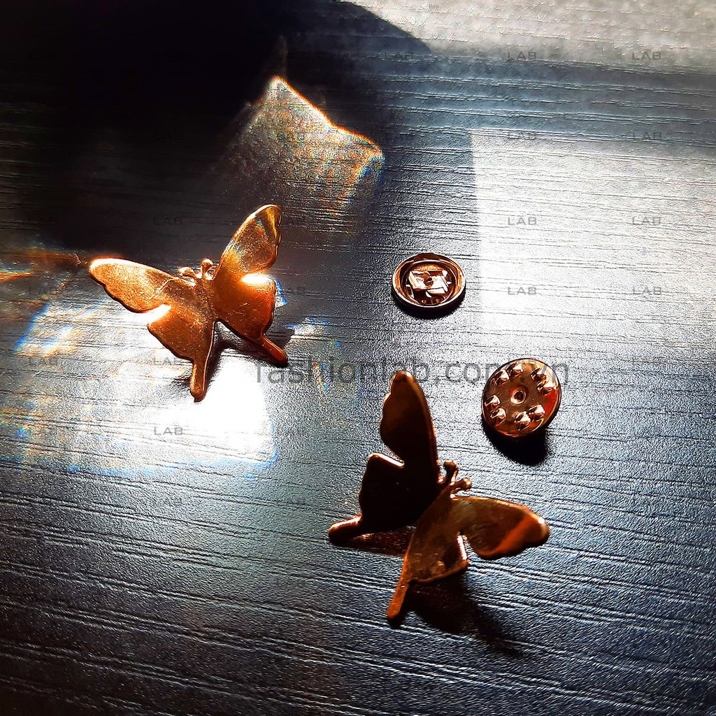 Pin cài áo - Butterfly - Vàng (Chiếc + đế)