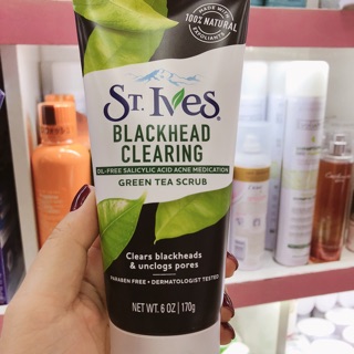 SỮA RỬA MẶT TẨY DA CHẾT ST.IVES BLACKHEAD CLEARING GREEN TEA SCRUB