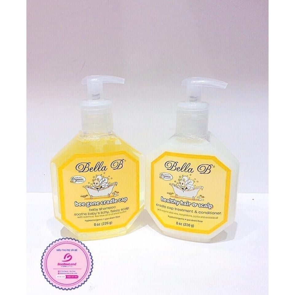 Bộ dầu gội xả giảm cứt trâu Bella B cho bé - BAABEELAND