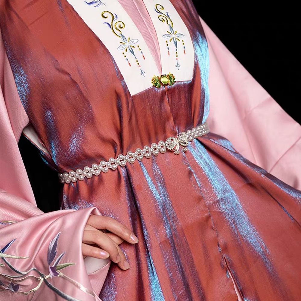 Thắt lưng phối ngọc trai giả có mặt thanh lịch phong cách Hàn Quốc thời trang dành cho nữ