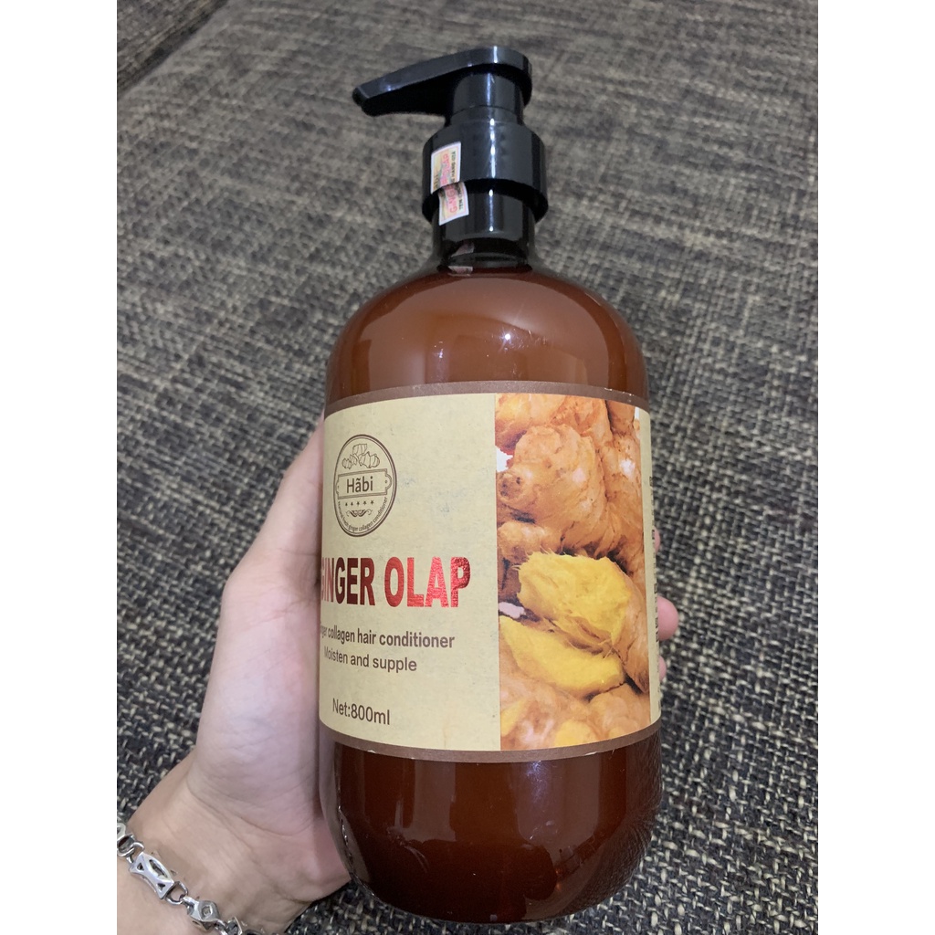 Cặp Dầu Gội Xả Gừng GiNGER OLAP, Hết Rụng Tóc, Hết Ngứa, Giúp Tóc Chắc Khoẻ, Chính Hãng Hàn Quốc