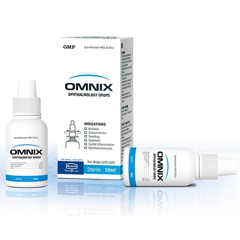(Chính Hãng) Lọ nhỏ mắt Alkin Omnix cho chó mèo đỏ mắt, chảy nước mắt [Chai 10ml]