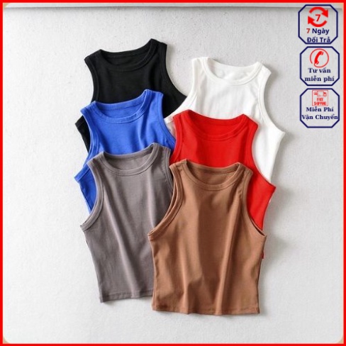 Áo Ba Lỗ Croptop Nữ⚡GIÁ RẺ ⚡Dáng Áo 3 Lỗ Ôm Chất Liệu Thun Cotton 100% Co Dãn Mạnh Adam_fashion