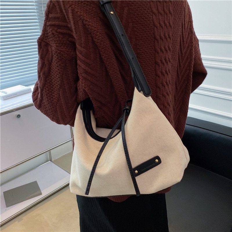 Túi đeo vai IELGY từ vải canvas thiết kế đơn giản thời trang dành cho nữ