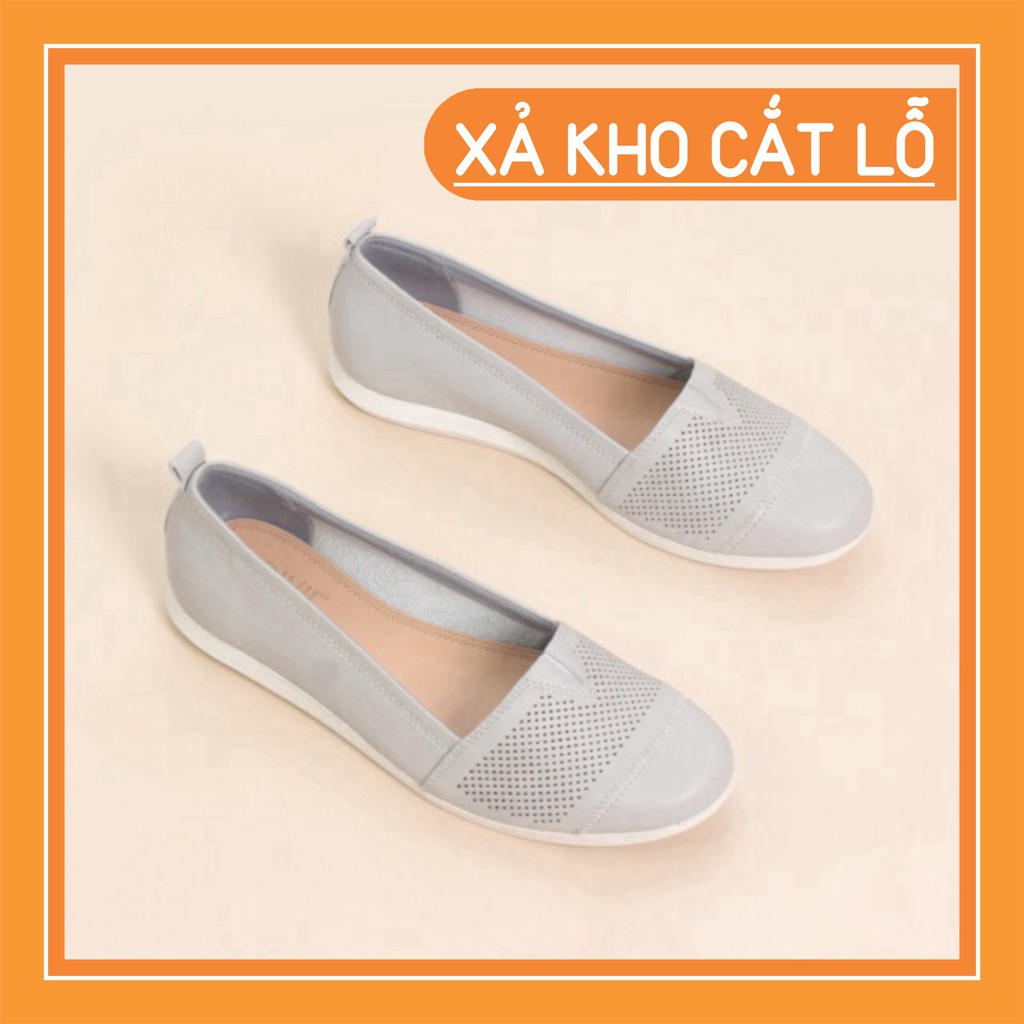 Giày Bệt Slipon Da Bò Thật Cut-out Pixie X481