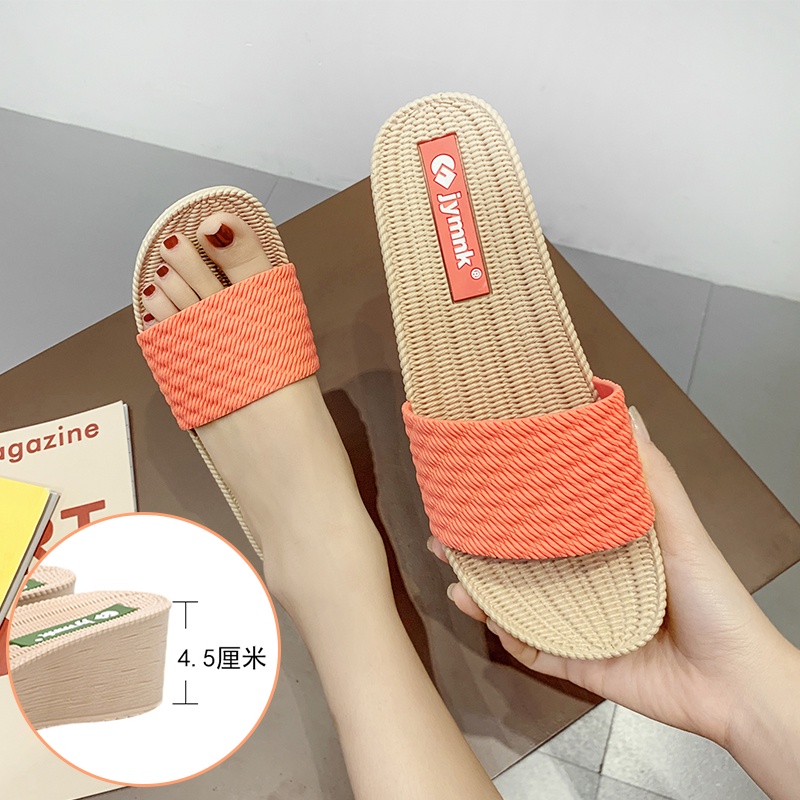┇Thick-soled slippers for women to wear in summer, fashionable personality, high-heeled women s sandals, 2021 all-match increased platform temperament shoes