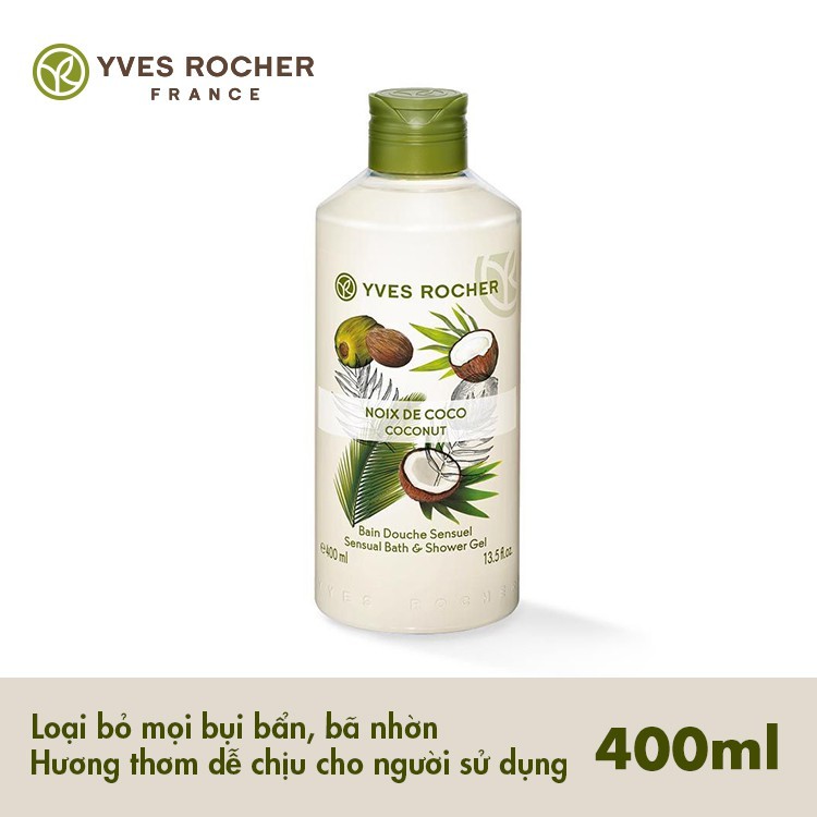 Sữa Tắm Hương Dừa Yves Rocher Sensual Coconut Shower Gel 400ml