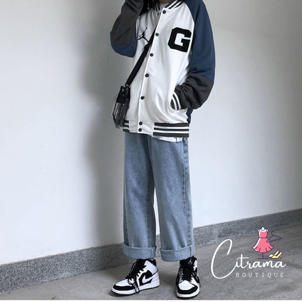 Quần jean ống rộng lưng cao phong cách ulazzang hàn quốc QJ02 | BigBuy360 - bigbuy360.vn