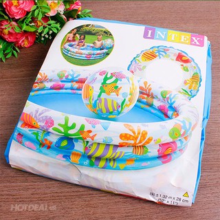 Phao bể bơi 3 tầng (tặng bóng và phao bơi)