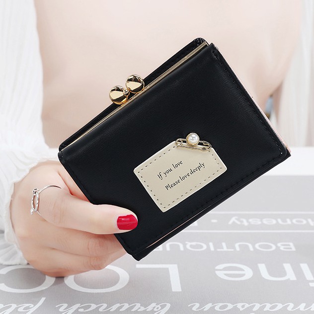 Ví Nữ Mini Cầm Tay Đẹp Hàng Hiệu Loại Mẫu Ngắn Bóp Ví Da PU Cao Cấp Thiết Kế Dễ Thương Xinh Xắn Thời Trang Hàn Quốc GC35