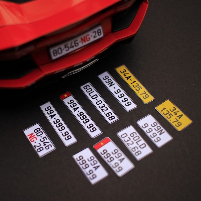 Biển số xe mô hình 2020