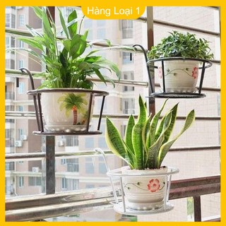 [TRANG TRÍ] Giỏ sắt treo chậu cây ban công, hàng rào - Sắt sơn tĩnh điện