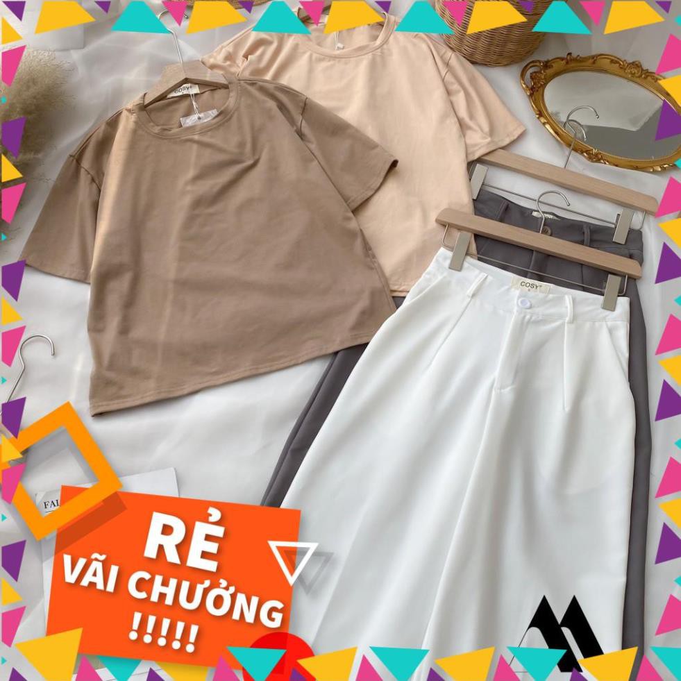 [SALE_SỐC_45%] SET ÁO THUN VÀ QUẦN SUÔNG - CHẤT LIỆU KAKI COTTON CAO CẤP - MÀU NÂU-NUDE- [THIẾT KẾ] [HOT] | BigBuy360 - bigbuy360.vn
